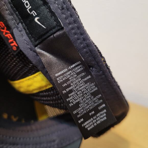 Nike Golf Livestrong Flexfit Fitted Black Mesh Hat Embroidered Flexfit FAST SHIP - Picture 7 of 8